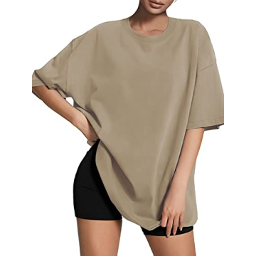 ATHMILE Womens Oversized T Shirts Loose Fit Crewneck Short Sleeve Tops Summer Casual Blouse 2025 Y2K...