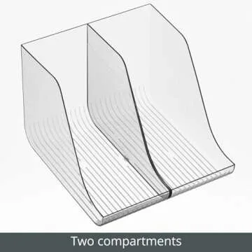 mDesign Plastic Beverage Storage Can/Bottle Dispenser for Kitchen, Fridge, Freezer, Pantry, Organizer for Soda, Pop, Drinks, Beer, Water Bottles; Holder for 24-26 Cans, Ligne Collection, 2 Pack, Clear