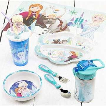 Zak Designs Frozen Kids Dinnerware Set for Mealtime Fun