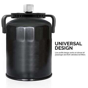 Neiko 03421A Two Way Universal Adjustable Oil Filter Wrench | 3-Jaw Design | 3/8" Square Drive Socke...