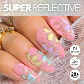 KIARA SKY DiamondFX Flash Reflective Polish | Shimmery Glitter Shiny Sparkly Gel Polish | Reflective...