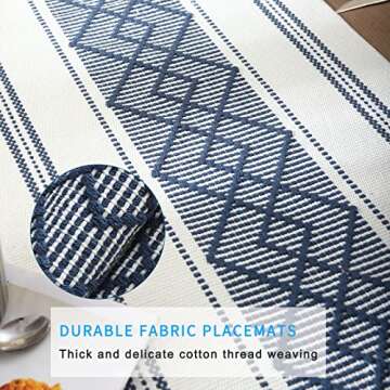 LUFEIJIASHI Elegant Heat Resistant Placemats Set of 6