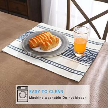 LUFEIJIASHI Elegant Heat Resistant Placemats Set of 6