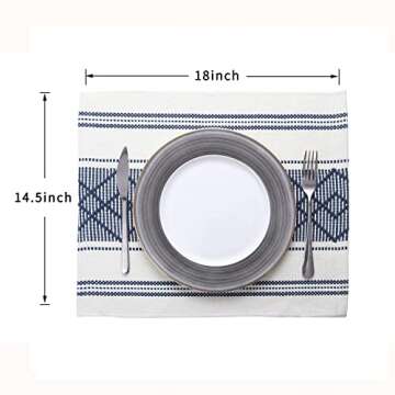 LUFEIJIASHI Elegant Heat Resistant Placemats Set of 6