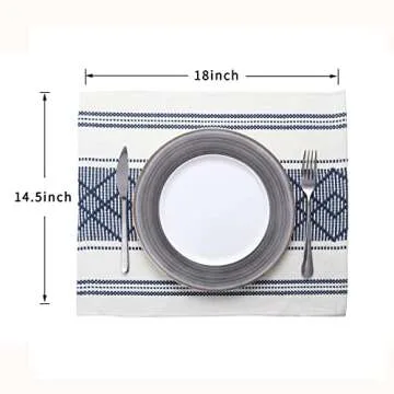LUFEIJIASHI Elegant Heat Resistant Placemats Set of 6