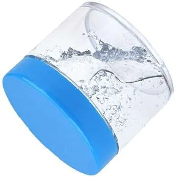 Beauticom 60 Grams/60 ML (2 Oz) Round Clear Leak Proof Plastic Container Jars with Blue Lids for Travel Storage Makeup Cosmetic Lotion Scrubs Creams Oils Salves Ointments (3 Jars)