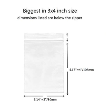 Cambiar 3x4 Small Zipper Bags Durable Reusable Versatile