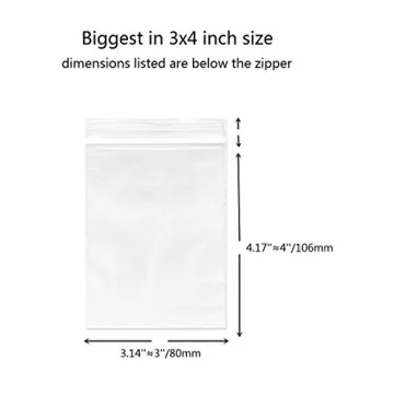 Cambiar 3x4 Small Zipper Bags Durable Reusable Versatile