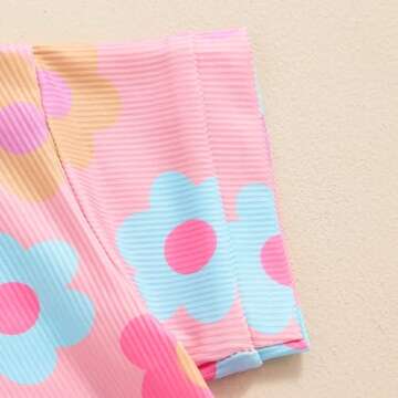 Cute FYBITBO Floral Summer Romper for Baby Girls