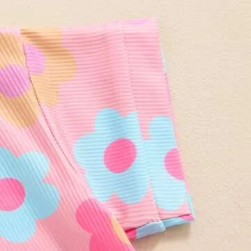 Cute FYBITBO Floral Summer Romper for Baby Girls