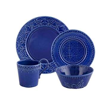 Bordallo Pinheiro RUA Nova 4-Piece Dinnerware Set Indigo