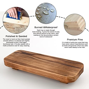 Halomoon Handcrafted Wooden Riser for Home Decor