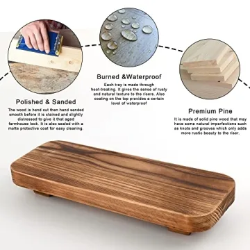 Halomoon Handcrafted Wooden Riser for Home Decor