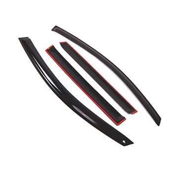 Tuningpros Window Visor Rain Guards for Infiniti QX56 (2004-2010), Smoke Tint, Set of 4