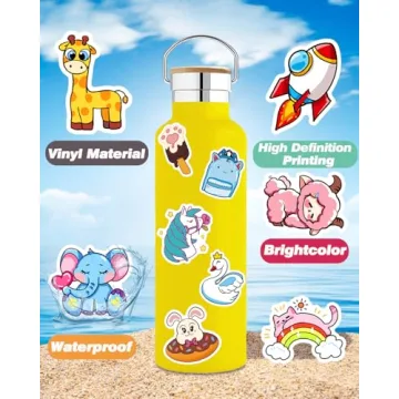 Cute Vinyl Stickers Pack for Kids and Teens - 600Pcs