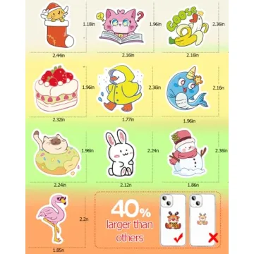 Cute Vinyl Stickers Pack for Kids and Teens - 600Pcs