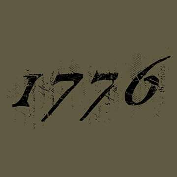 Grunt Style 1776 Flag Men's T-Shirt (Military Green, XLarge)