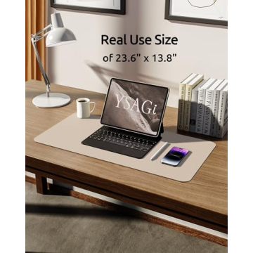 YSAGi Leather Desk Pad Protector, Stylish & Durable