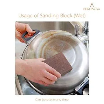 Durable BEADNOVA Sanding Sponge Set for DIY Projects
