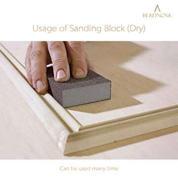 Durable BEADNOVA Sanding Sponge Set for DIY Projects