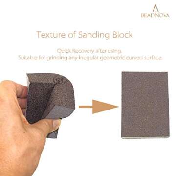 Durable BEADNOVA Sanding Sponge Set for DIY Projects