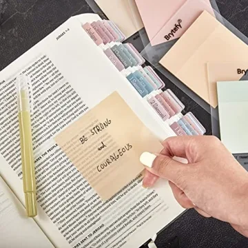 BRYTEFY Pastel Transparent Sticky Notes 4 Pads 3x3