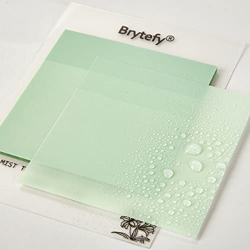 BRYTEFY Pastel Transparent Sticky Notes 4 Pads 3x3