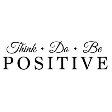 Newclew Think, do, be Positive Removable Vinyl Wall Art Inspirational Encouragement Poetry Quotes an...