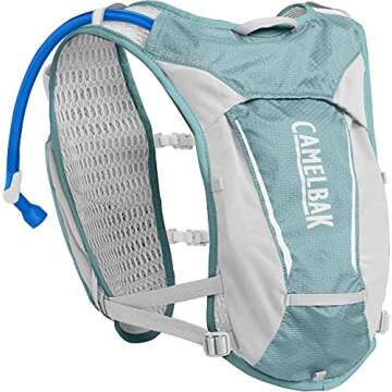 CamelBak Women's Circuit Run Vest - 50oz Hydration Bladder, Aqua Sea/Silver