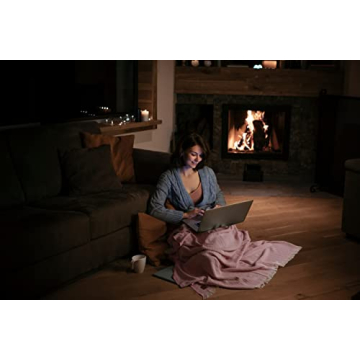 Gold CASE 100% Recycled Cotton Throw Blanket - Beige