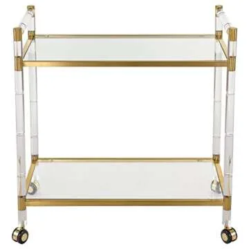 Luxurious Safavieh Bronze Acrylic Bar Cart for Home