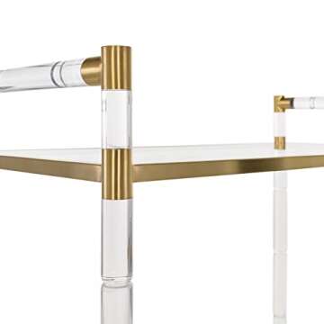 SAFAVIEH Couture Collection Duval Bronze Acrylic Bar Trolley