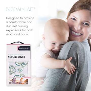 Bebe au Lait Nursing Cover, Apron, Shawl, Privacy Covers for Breast Feeding & Pumping, Breastfeeding...