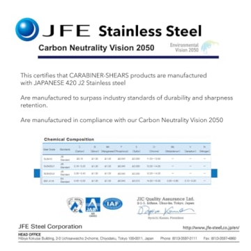 Trauma Shears - Stainless Steel Medical Scissors with Carabiner