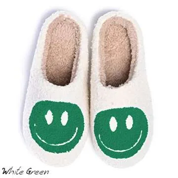AIMINUO Happy Face Plush Slippers for Winter Comfort