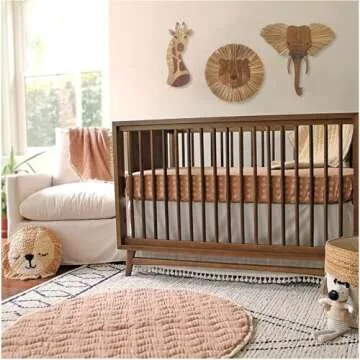 Crane Baby Safari Nursery and Toddler Room Décor, Wooden Animal Wall Décor for Boys and Girls, Lion, 21" x 21"
