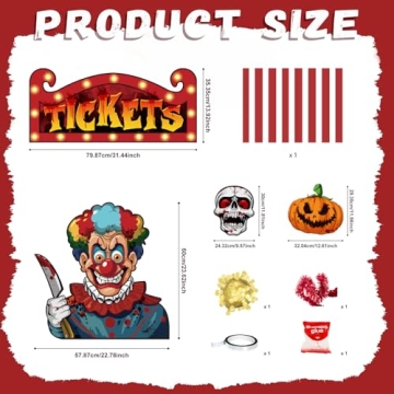 Cinrobiye Halloween Evil Circus Trunk or Treat Car Decor Kit