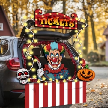 Cinrobiye Halloween Evil Circus Trunk or Treat Car Decor Kit