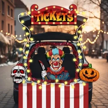 Cinrobiye Halloween Evil Circus Trunk or Treat Car Decor Kit