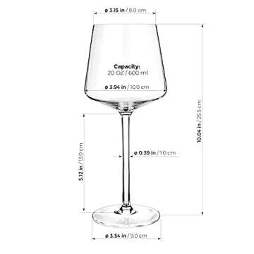 Luxbe Crystal Wine Glasses Set of 6 - Elegant and Lead-Free