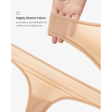 INLYRIC Women's Inbarely Soft Thong 3 Pack for Comfort