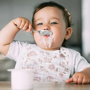 Snap Muslin Bibs for Girls - 3-Pack Soft & Absorbent Bibs