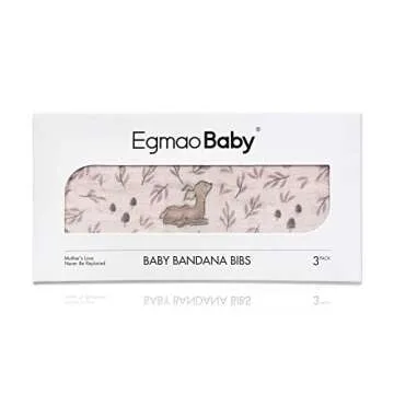 Snap Muslin Bibs for Girls - 3-Pack Soft & Absorbent Bibs