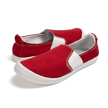 FUNKYMONKEY Women’s Comfortable Slip-On Canvas Sneakers