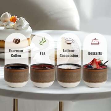 INGOFIN Espresso Cup Set - Stylish & Durable Coffee Mugs