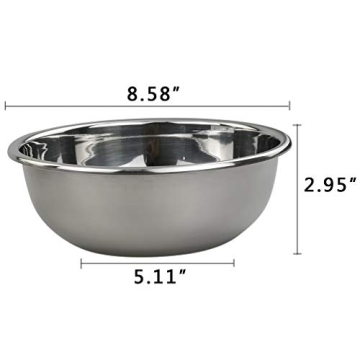 Doryh Stainless Steel Mixing Bowls Set of 4 for Cooking