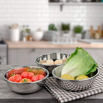 Doryh Stainless Steel Mixing Bowls Set of 4 for Cooking