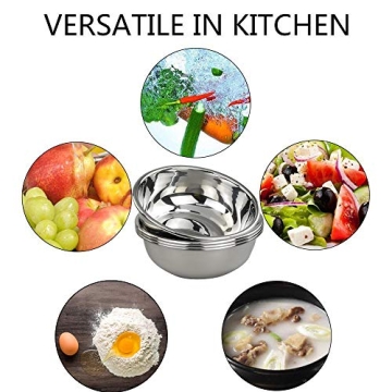 Doryh Stainless Steel Mixing Bowls Set of 4 for Cooking