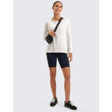 Stylish CRZ YOGA Long Sleeve Workout Shirts for Women