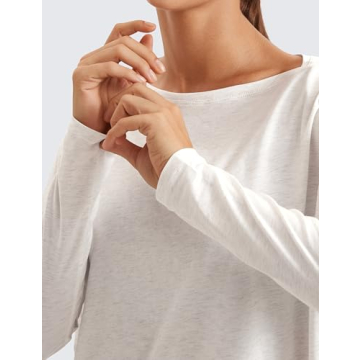 Stylish CRZ YOGA Long Sleeve Workout Shirts for Women